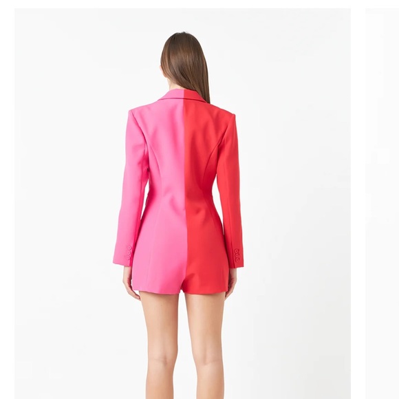 Endless Rose Contrast Blazer Romper (XS) - Picture 3 of 7